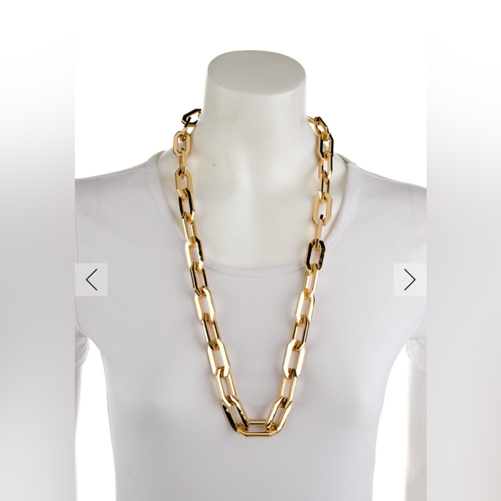 Rachel Zoe gold paper clip oversized chain NWOT